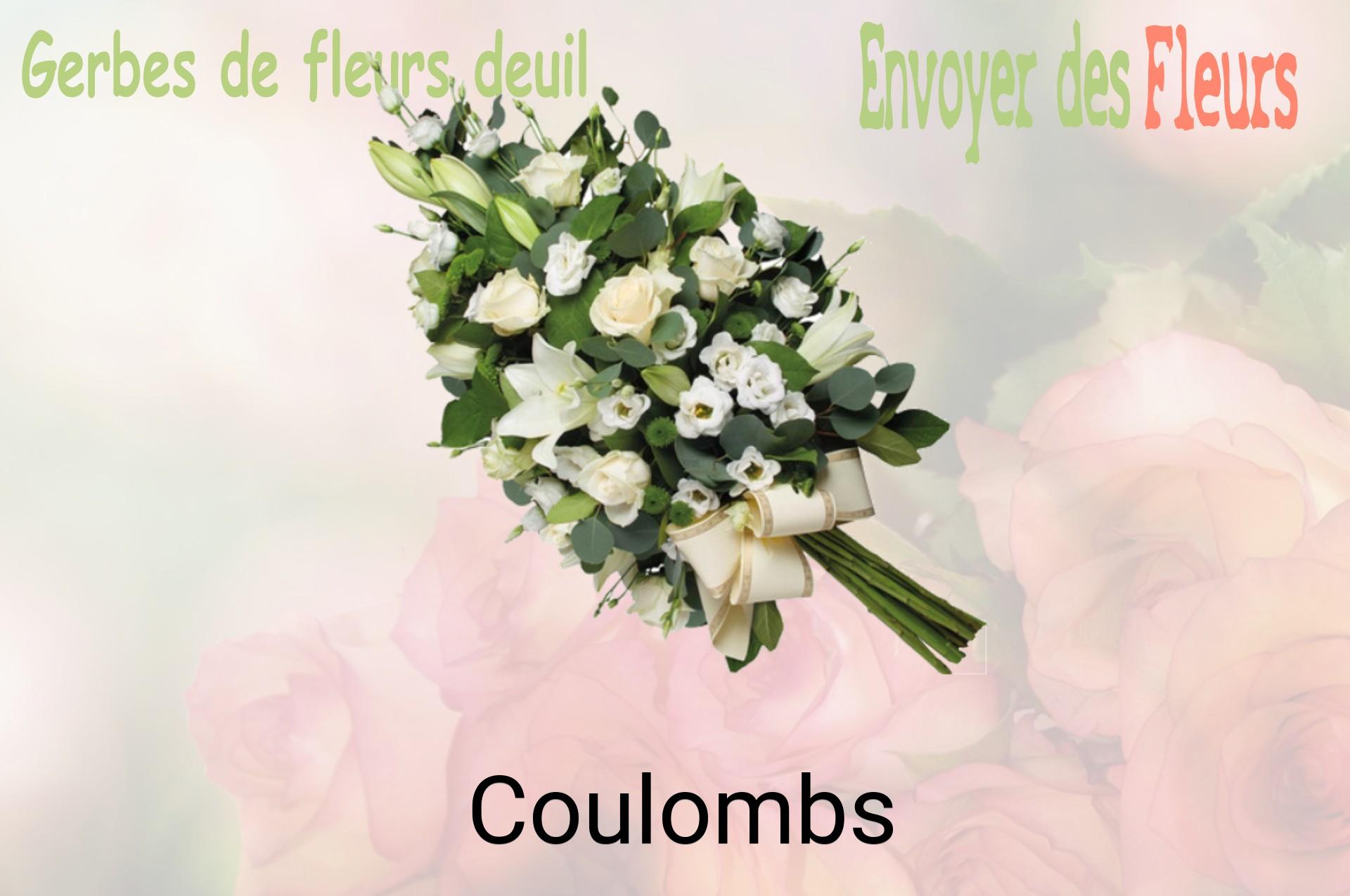 Gerbe de fleurs de deuil livrée à Coulombs